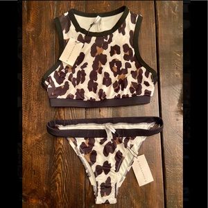 Solid and Striped Stacey Leopard Bikini (NWT)